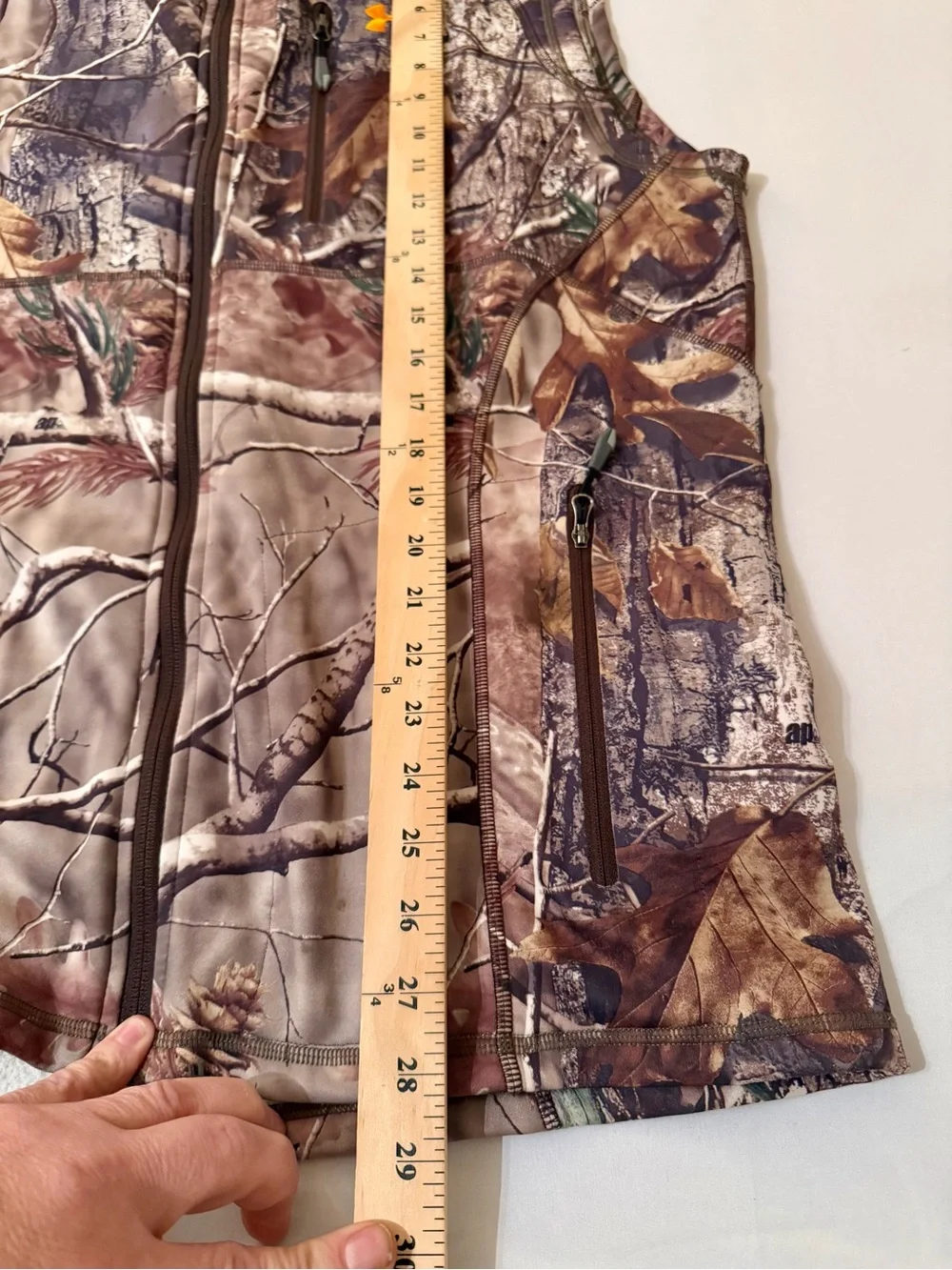 Under Armour Vest Mens L Brown Camo ColdGear Fleece Lined Realtree Hunting